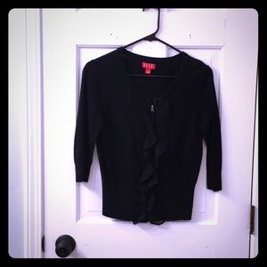 Elle cardigan with ruffle zipper